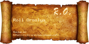 Roll Orsolya névjegykártya