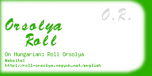 orsolya roll business card